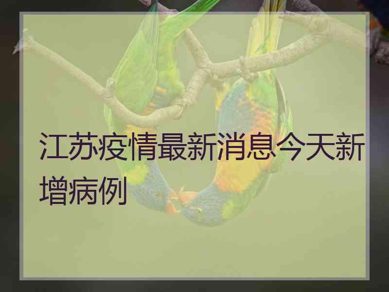 江苏疫情最新消息今天新增病例