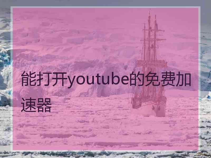 能打开youtube的免费加速器