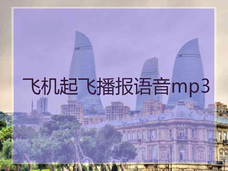 飞机起飞播报语音mp3