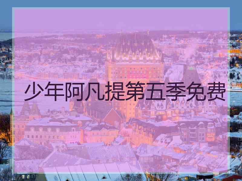 少年阿凡提第五季免费
