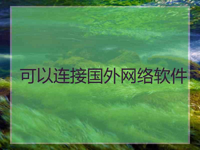 可以连接国外网络软件