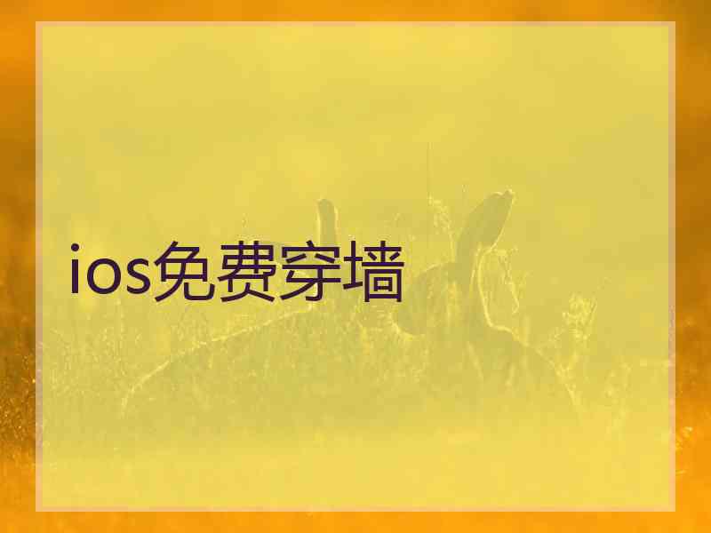 ios免费穿墙
