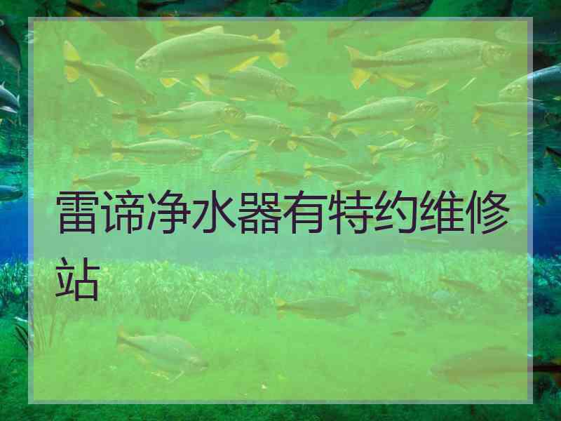 雷谛净水器有特约维修站