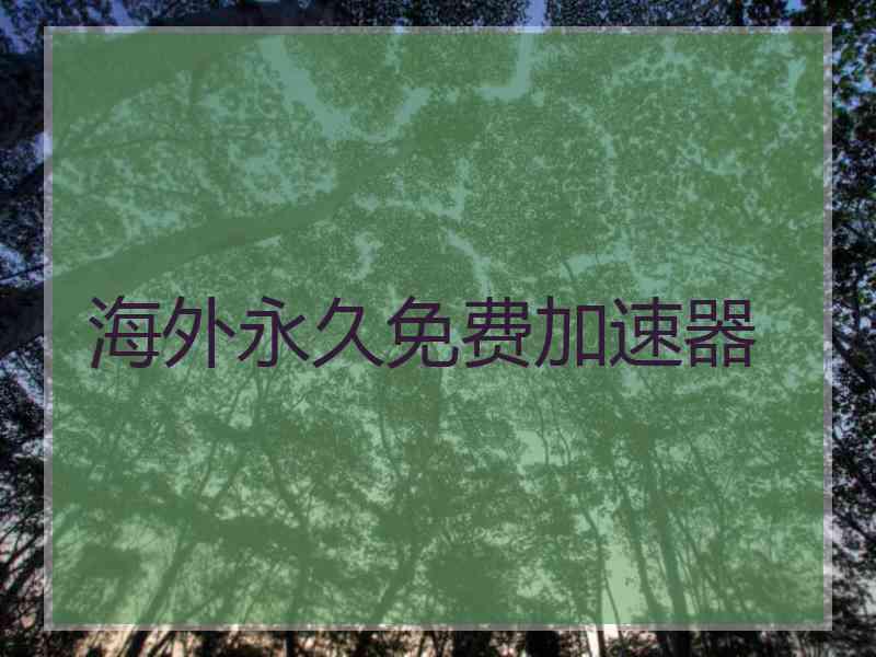 海外永久免费加速器