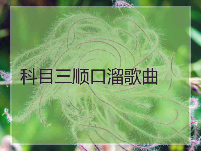 科目三顺口溜歌曲