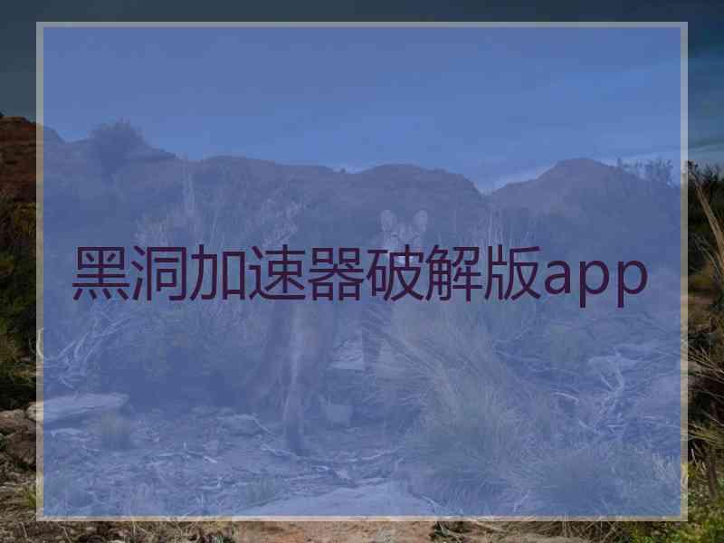 黑洞加速器破解版app
