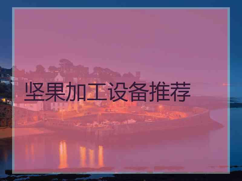 坚果加工设备推荐