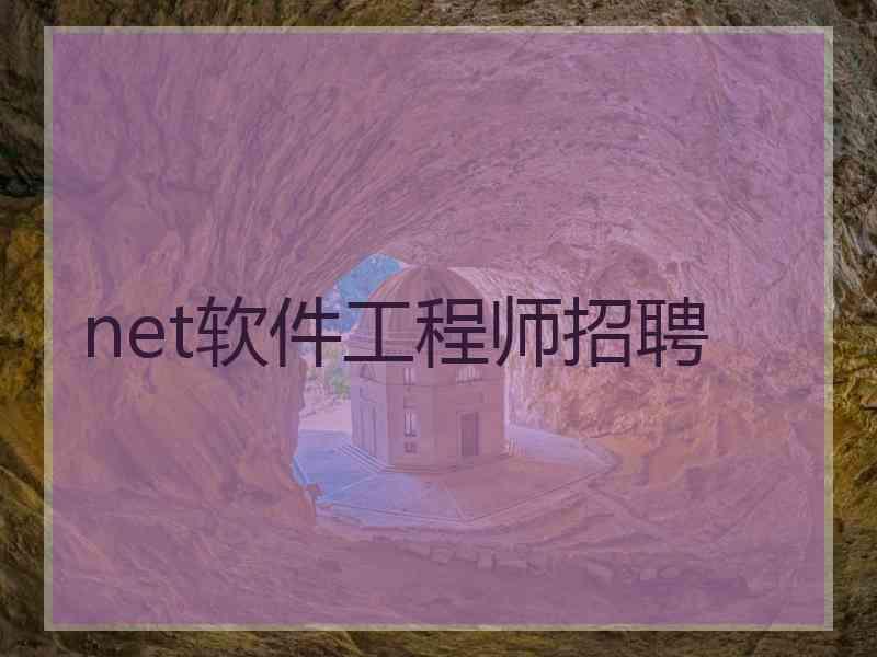 net软件工程师招聘