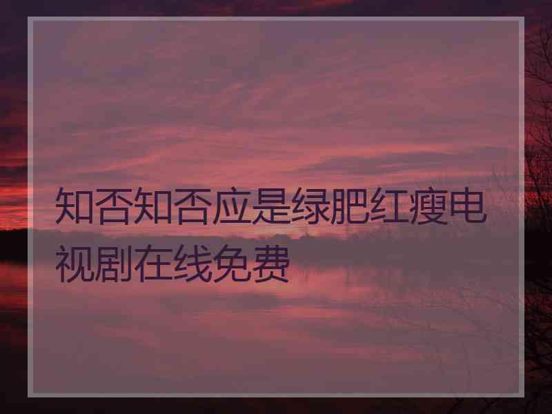 知否知否应是绿肥红瘦电视剧在线免费