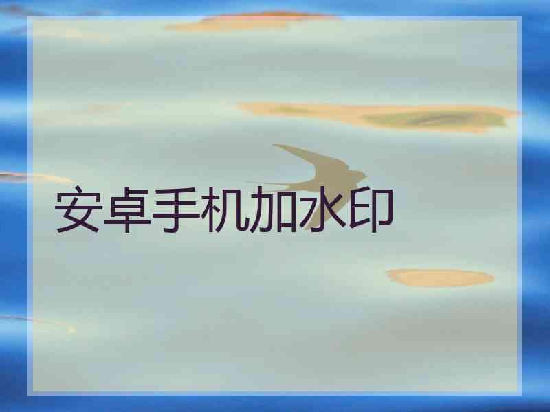 安卓手机加水印
