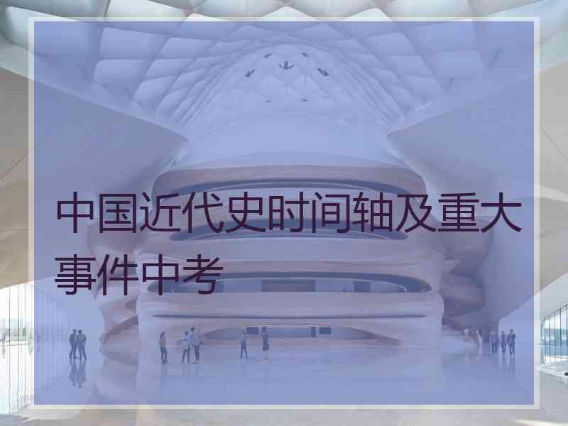 中国近代史时间轴及重大事件中考