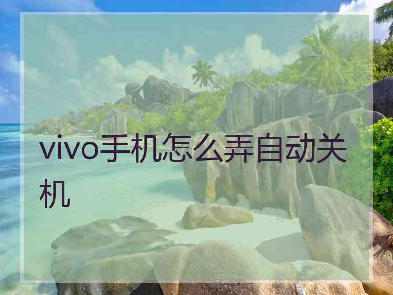 vivo手机怎么弄自动关机