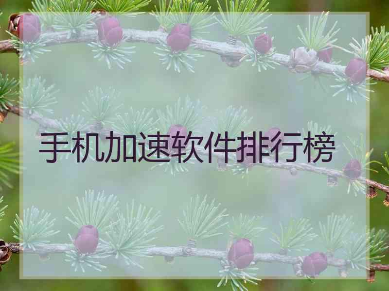 手机加速软件排行榜