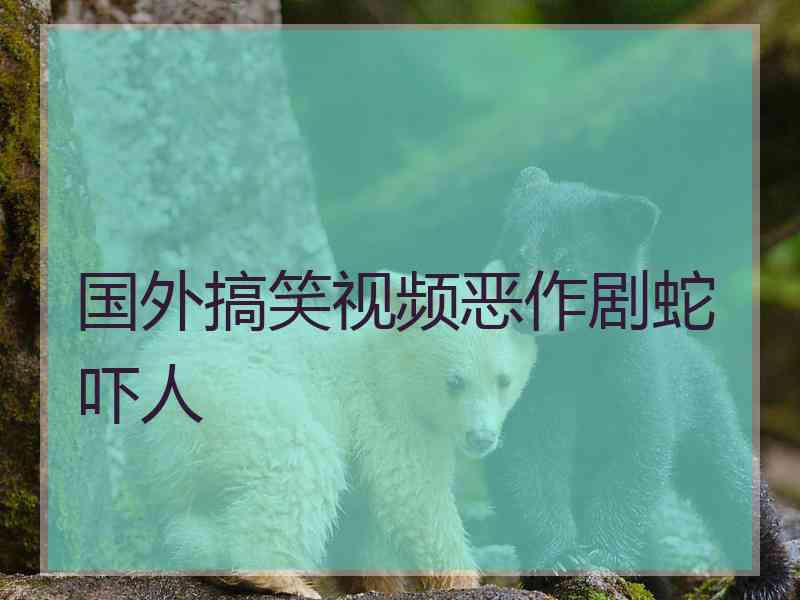 国外搞笑视频恶作剧蛇吓人