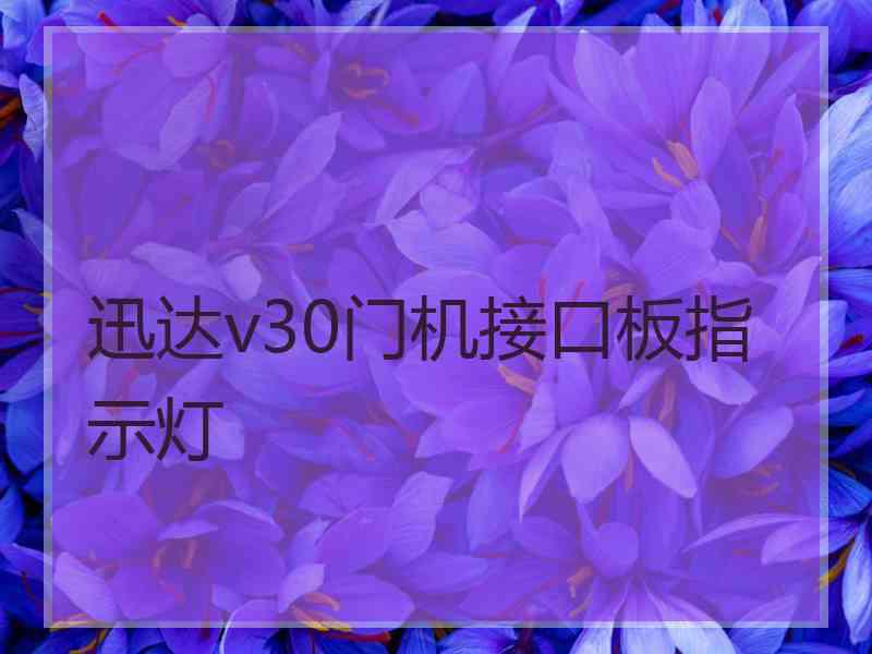 迅达v30门机接口板指示灯