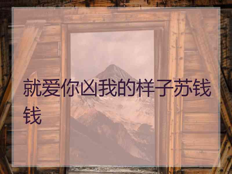 就爱你凶我的样子苏钱钱