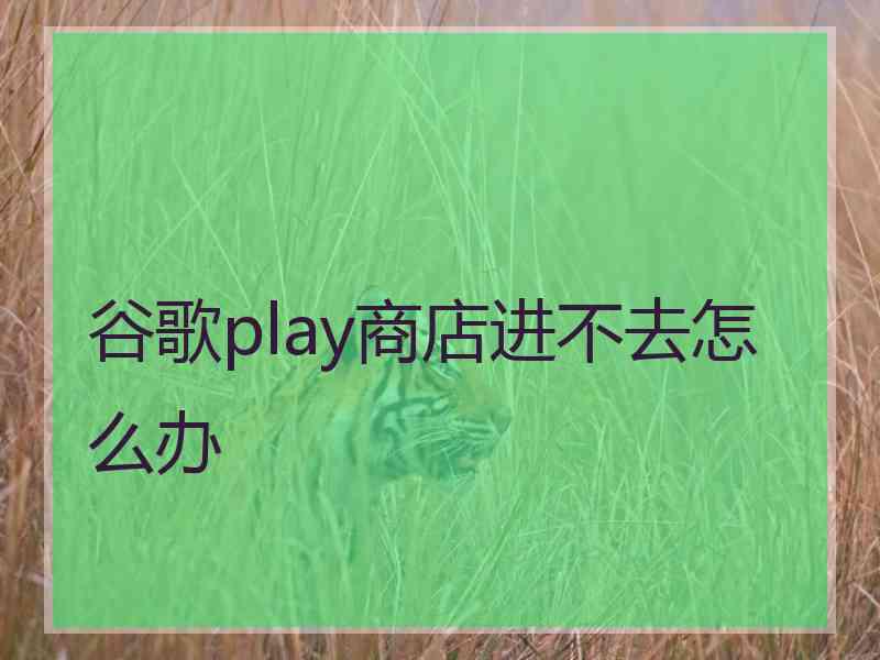谷歌play商店进不去怎么办