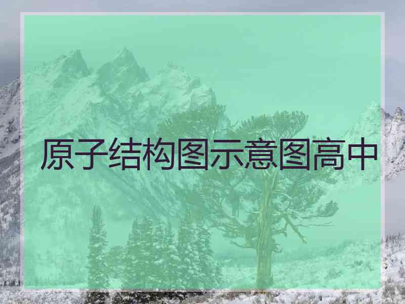 原子结构图示意图高中