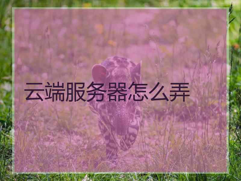 云端服务器怎么弄