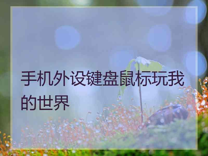 手机外设键盘鼠标玩我的世界