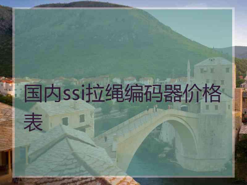 国内ssi拉绳编码器价格表