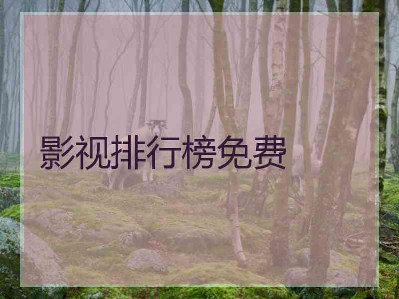 影视排行榜免费