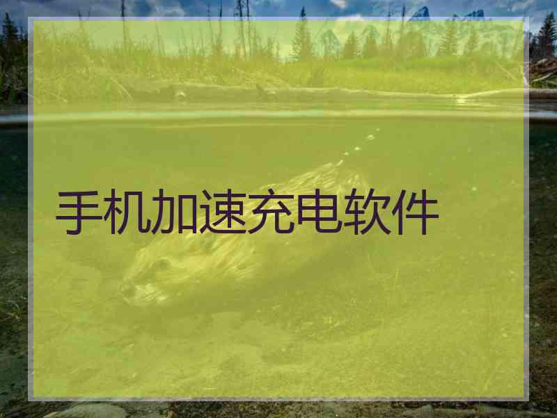 手机加速充电软件