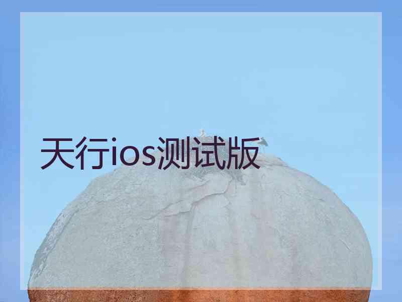 天行ios测试版