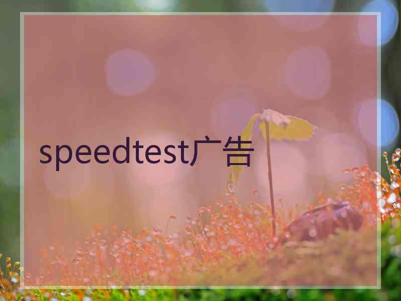 speedtest广告