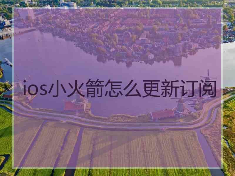 ios小火箭怎么更新订阅