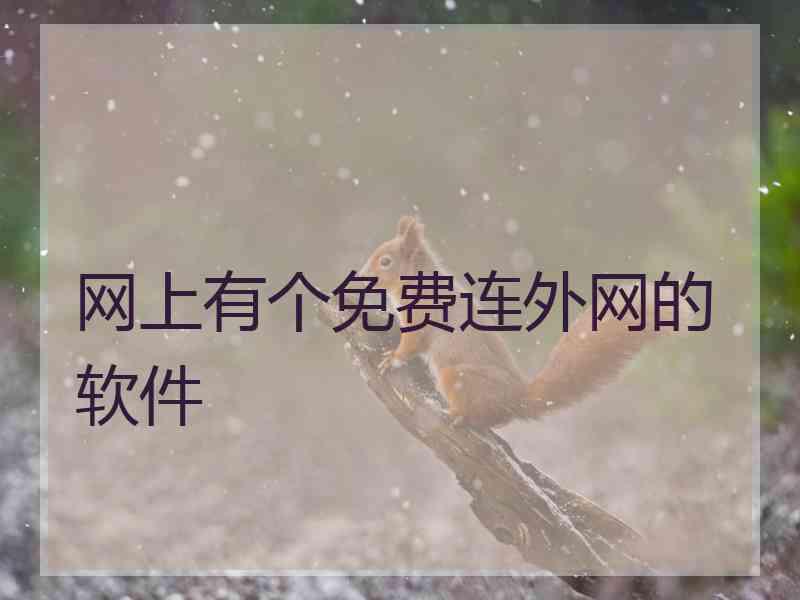 网上有个免费连外网的软件