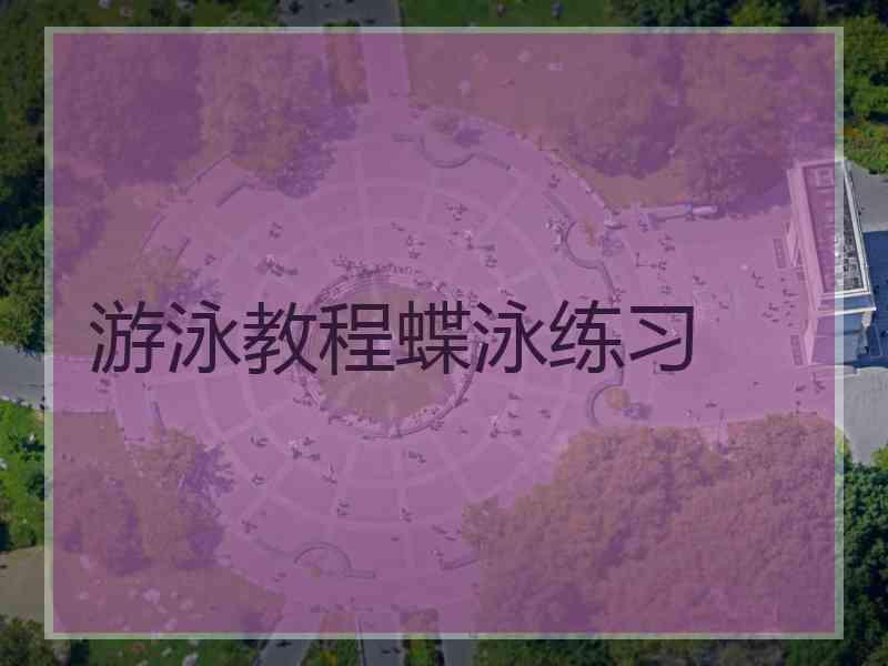 游泳教程蝶泳练习