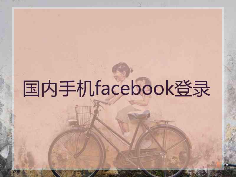 国内手机facebook登录