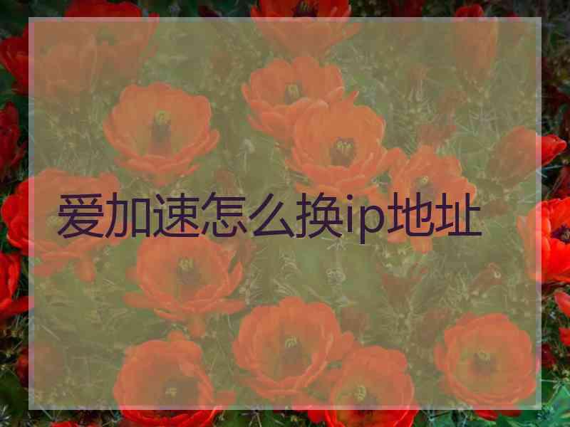 爱加速怎么换ip地址