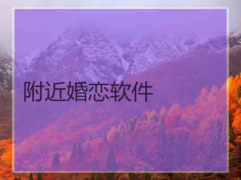 附近婚恋软件