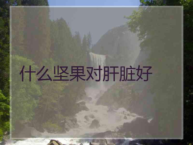 什么坚果对肝脏好