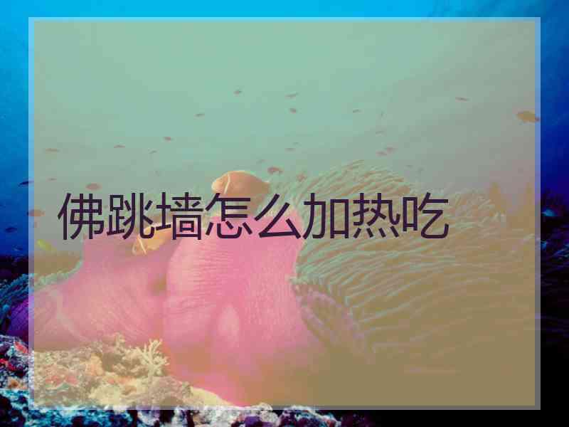 佛跳墙怎么加热吃