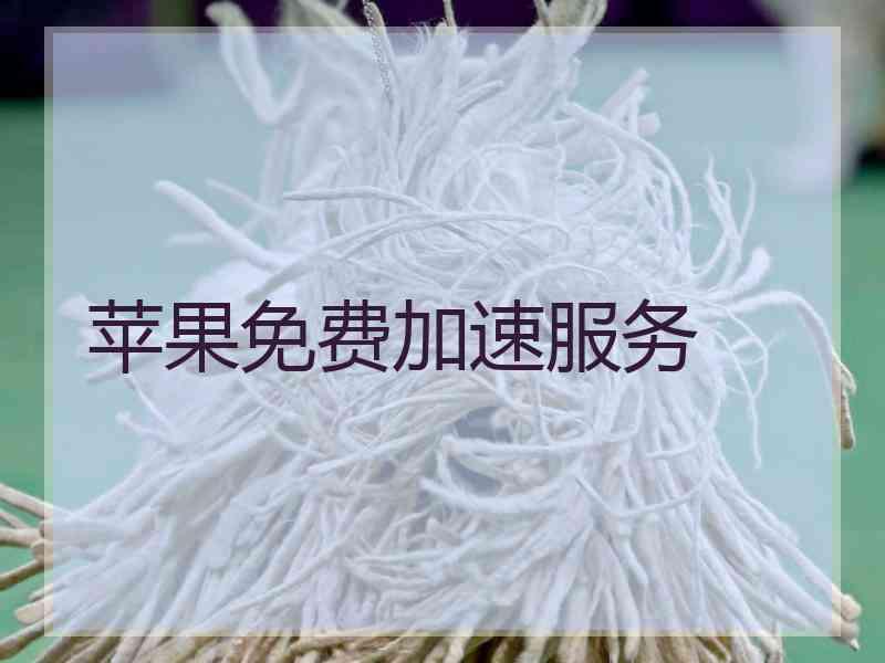 苹果免费加速服务