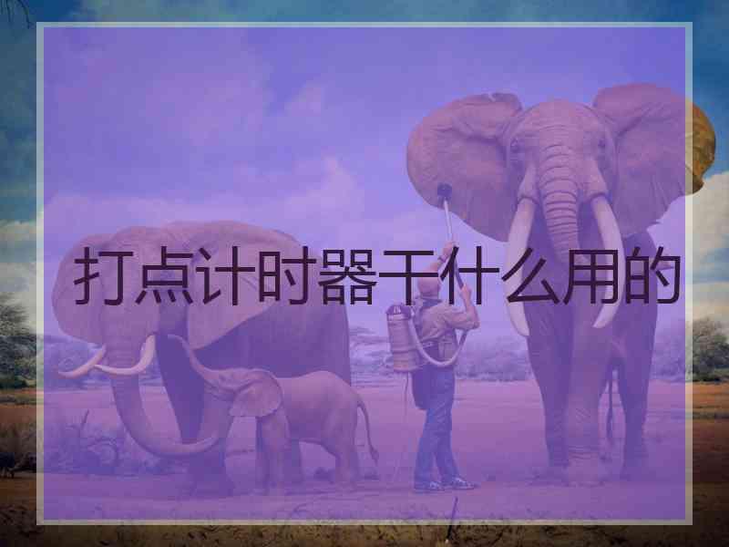打点计时器干什么用的