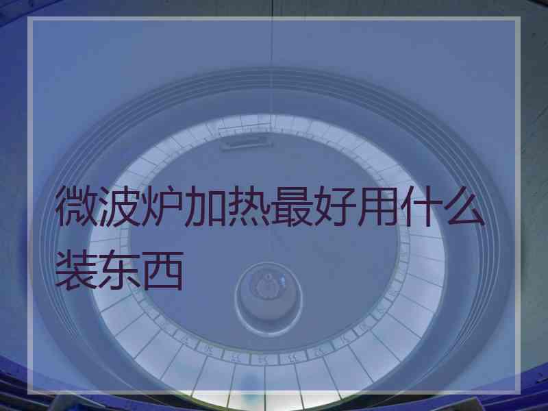 微波炉加热最好用什么装东西