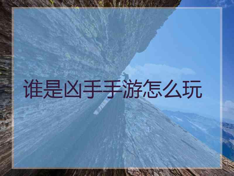 谁是凶手手游怎么玩