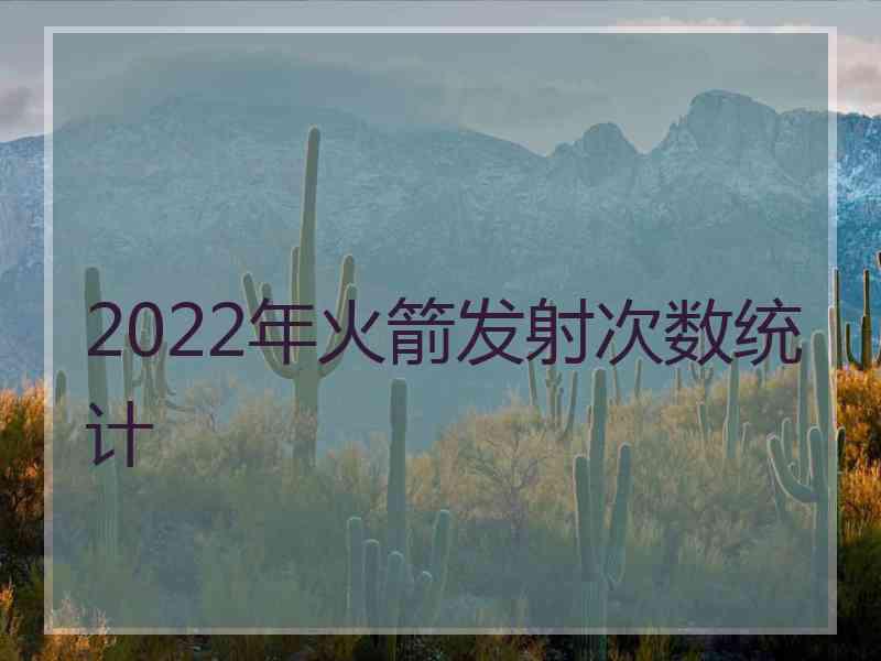 2022年火箭发射次数统计