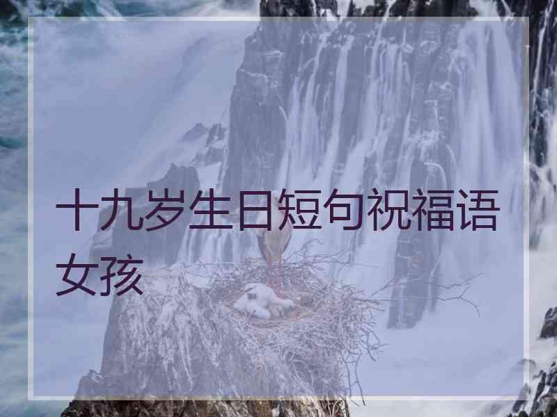 十九岁生日短句祝福语女孩