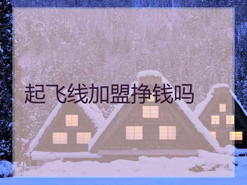 起飞线加盟挣钱吗