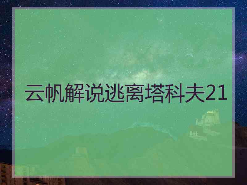 云帆解说逃离塔科夫21