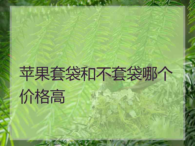 苹果套袋和不套袋哪个价格高