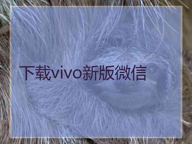 下载vivo新版微信