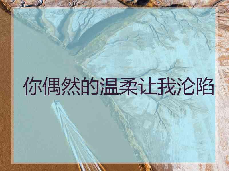 你偶然的温柔让我沦陷