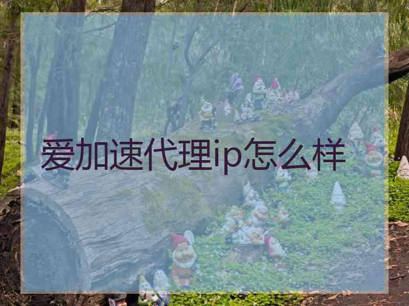 爱加速代理ip怎么样