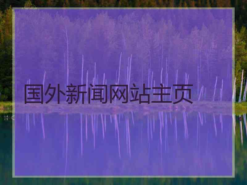 国外新闻网站主页